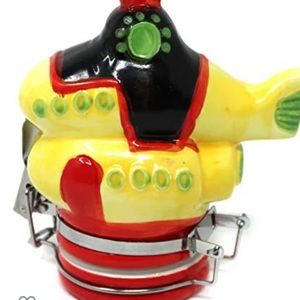 Contained Art Submarine Ceramic Container Jar New